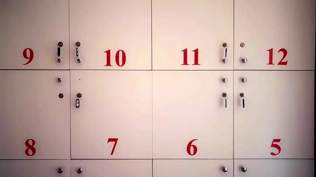 Secure lockers in the dorm